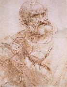 LEONARDO da Vinci Study of an apostle France oil painting artist